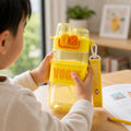 Stylish Kids Plastic Water Bottle With Straw And Leakproof Lid (500 Ml Approx)