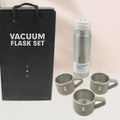 2834 Stainless Steel Vacuum Flask Set With 3 Steel Cups Combo For Coffee Hot Drink And Cold Water Flask Ideal Gifting Travel Friendly Latest Flask Bottle. (500ml)