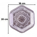 Decorative Silver Serving Tray  Traditional Embossed Floral Design