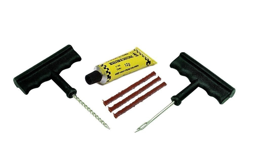 Tubeless tyre puncture repair kit for cars and bikes