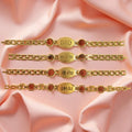 Gold Plated Metal Bracelet Rakhi For Brother (1 Pc)
