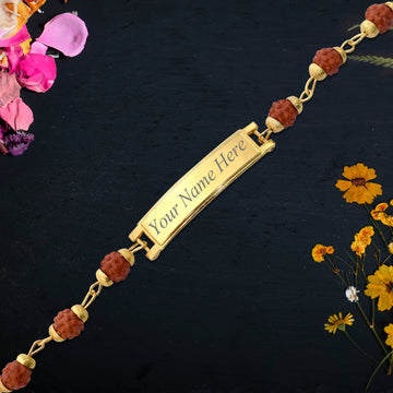 Customized Rudraksh Rakhi - Zoopsy