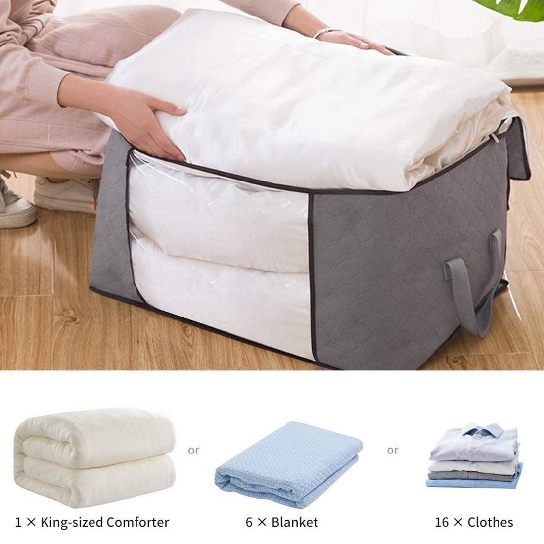 Large travel storage bag for clothes and luggage