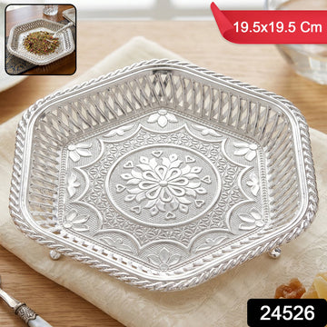 Decorative Silver Serving Tray - Zoopsy