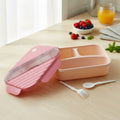 Plastic 3 Compartment Lunch Box For Kids
