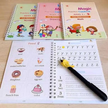 Magic Practice Copybook, 4 Book + 10 Refill - Zoopsy