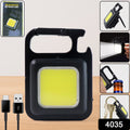 Rechargeable keychain flashlight with 4 light modes and bottle opener