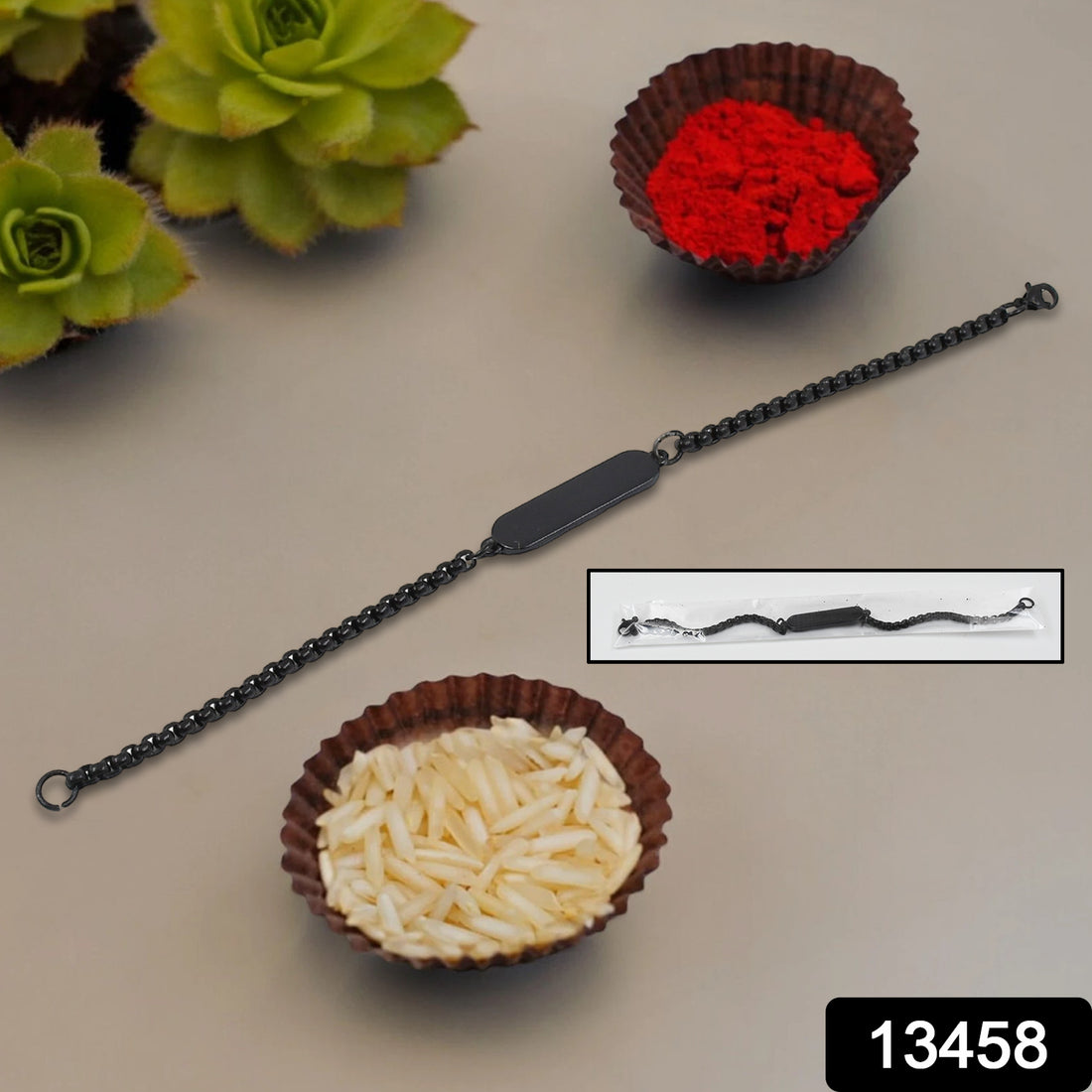 Black Bracelet Rakhi Gift Bracelet - Zoopsy