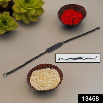 Black Bracelet Rakhi Gift Bracelet - Zoopsy