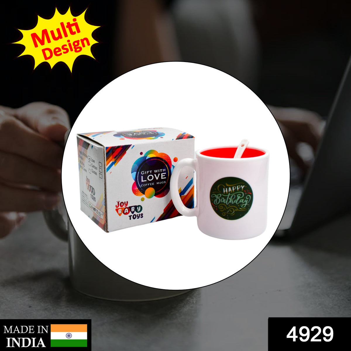 Assorted design coffee and tea mug with handle