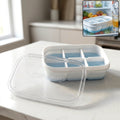 Mini Plastic 6 Cavity Ice Tray - Freeze  Fresh Compact Ice Cube Tray
