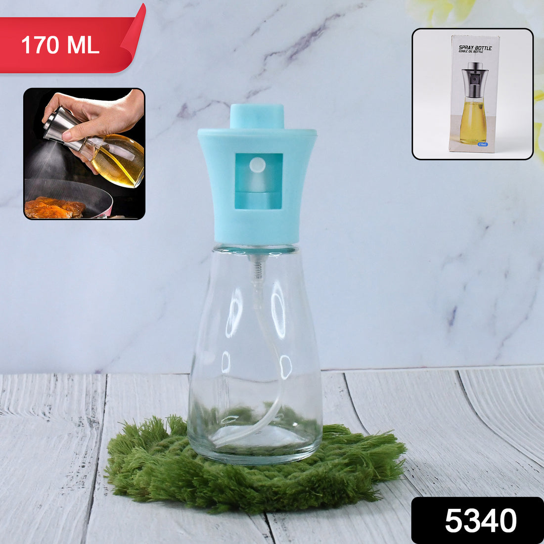 Oil and vinegar mist spray dispenser bottle, 170ml