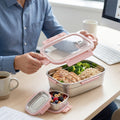 Ganesh Alpha Junior Stainless Steel Lunch Box Set 650 Ml + 140 Ml Approx